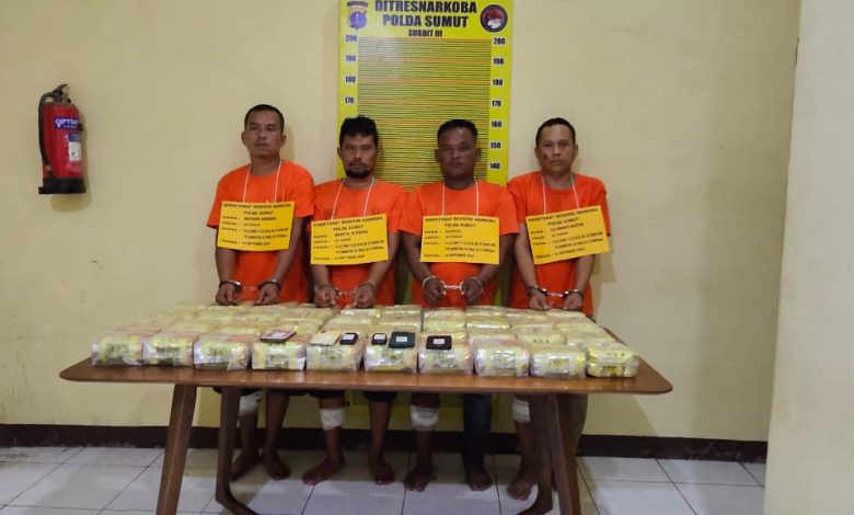 Polisi Tembak 4 Pengedar Narkoba Kelas Kakap di Sumut, 40 Kg Sabu Disita